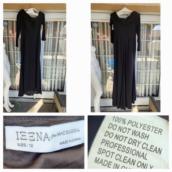 Mac Duggal 26595‎ One Sleeve Off Shoulder long sleeve jersey trumpet gown - Picture 2 of 2